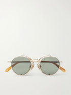 Garrett Leight California Optical - Ocampo Round-Frame Metal Sunglasses