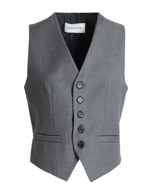Photo: The Frankie Shop Womens Tailored Vest in Grey