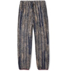 KAPITAL - Java-Yabane Tapered Printed Fleece Sweatpants - Blue