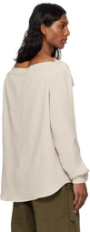 Ottolinger Beige Oversized Mousseline Cut-Out Shirt