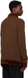 Raf Simons Brown Reversible Sweater