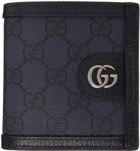 Gucci Navy Ophidia GG Wallet