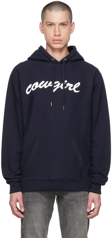 Photo: Cowgirl Blue Co Navy Big Script Hoodie