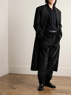 The Row - Speek Tapered Pleated Cotton and Cashmere-Blend Corduroy Suit Trousers - Black