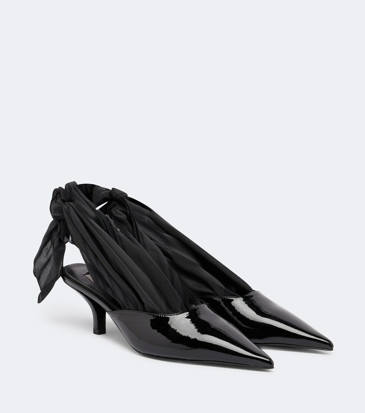 Toteme Scarf patent leather slingback pumps