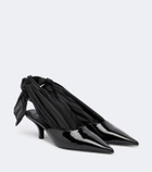Toteme Scarf patent leather slingback pumps