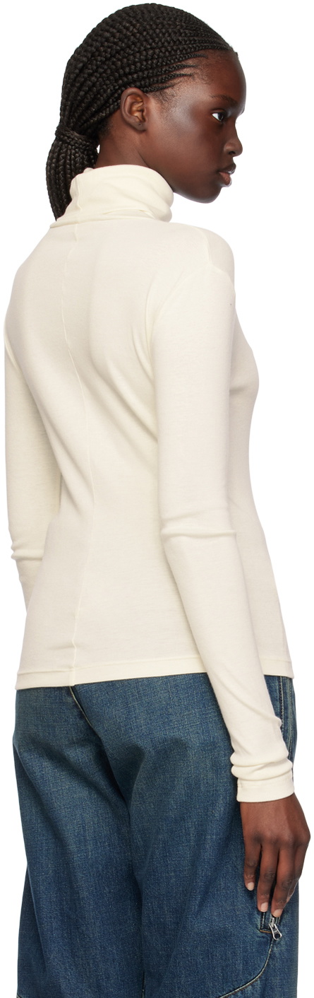 Helmut Lang Off-White Rib Turtleneck