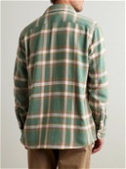 Faherty - The Surf Checked Organic Cotton-Flannel Shirt - Green