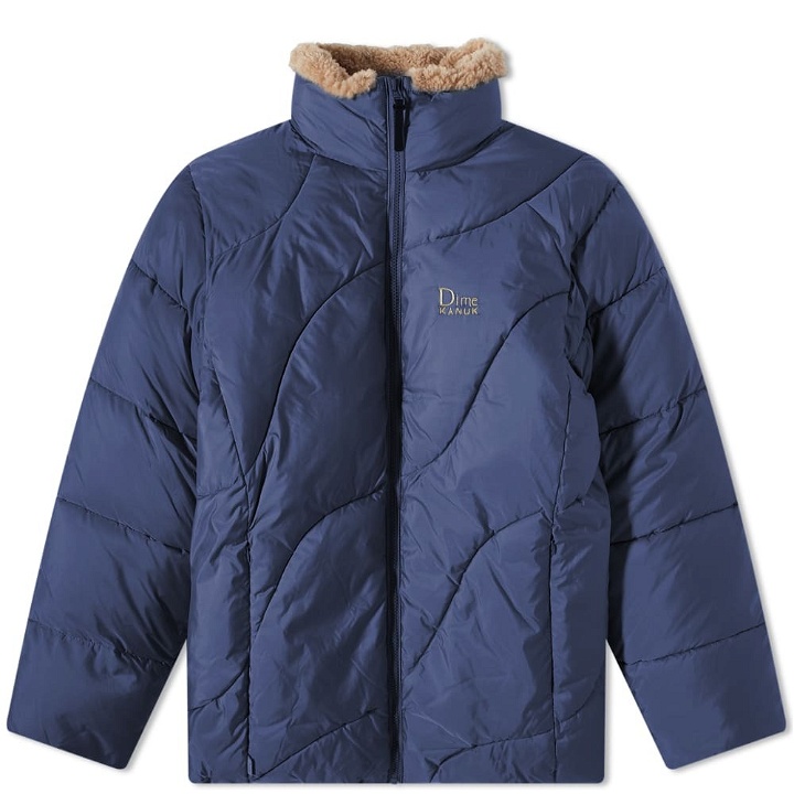 Photo: Dime x Kanuk Wave Puffer Jacket in Dusty Navy