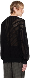 YOKE Black Stripe Sweater