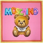 Moschino Pink Printed Scarf
