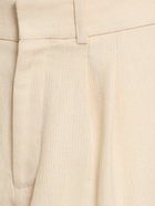 RALPH LAUREN COLLECTION Pleated Linen & Silk Pants