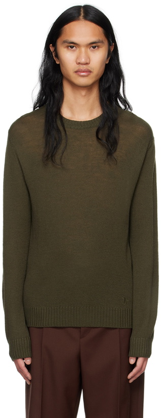 Photo: Jil Sander Khaki Embroidered Sweater