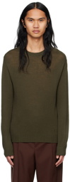 Jil Sander Khaki Embroidered Sweater