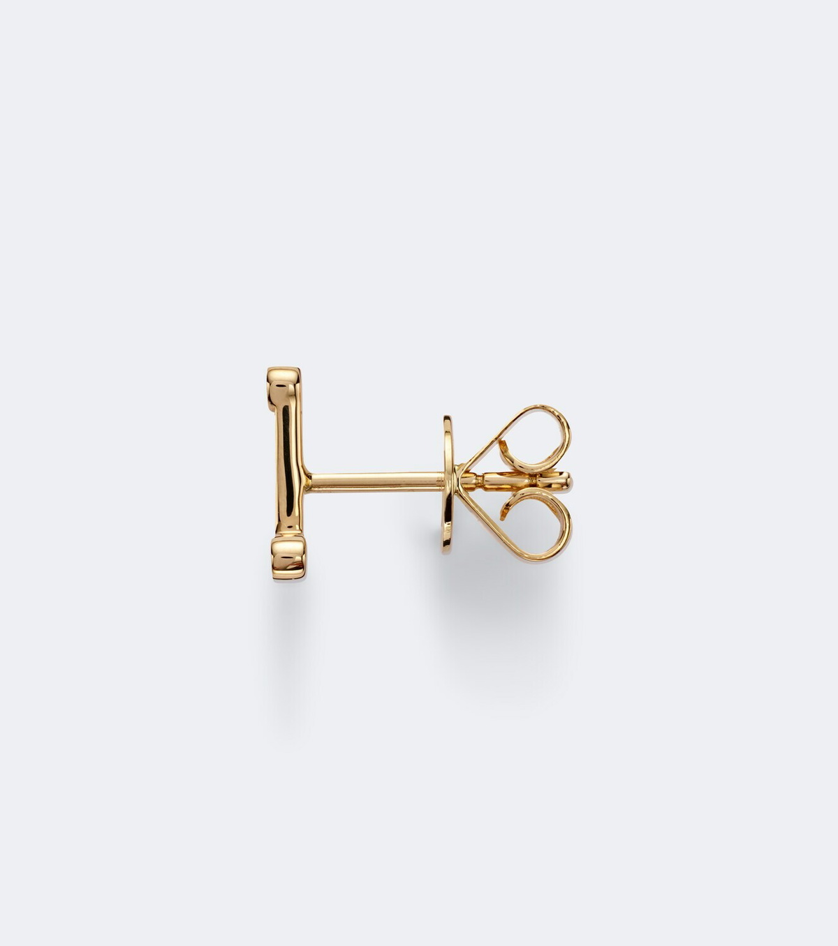 Sophie Bille Brahe Initial Petite L 18kt gold single earring with diamonds