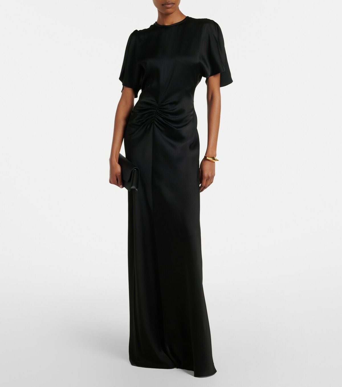 Victoria Beckham Dorian East-West satin clutch