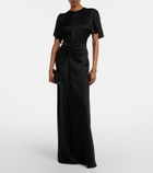 Victoria Beckham Dorian East-West satin clutch