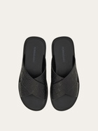 Ferragamo Mens Ferragamo Monogram sandal in Black