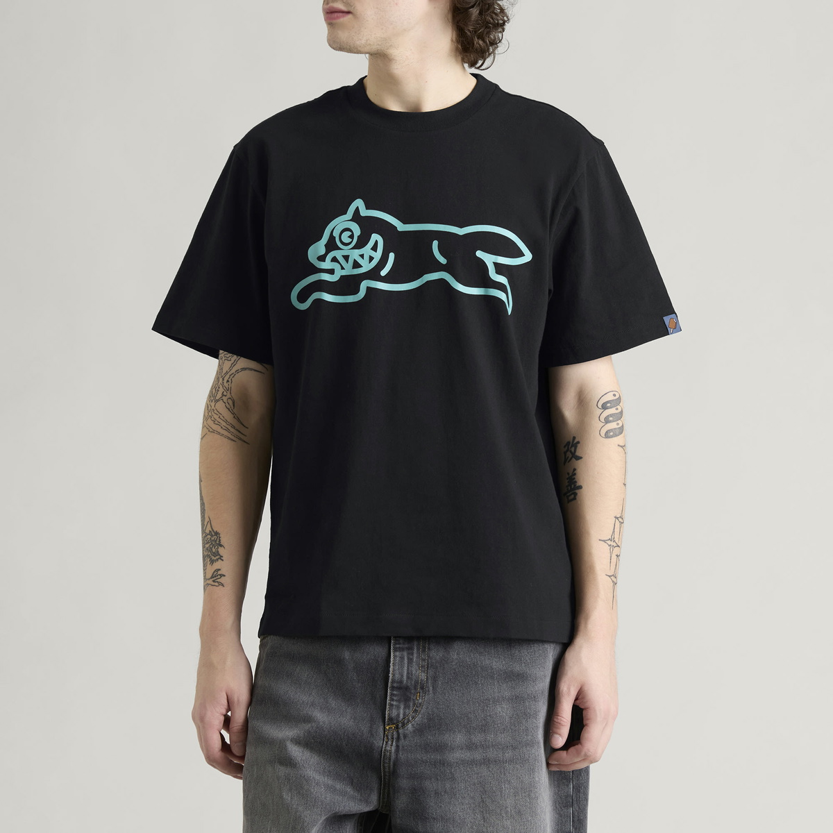 ICECREAM Men's Running Dog T-Shirt in Black