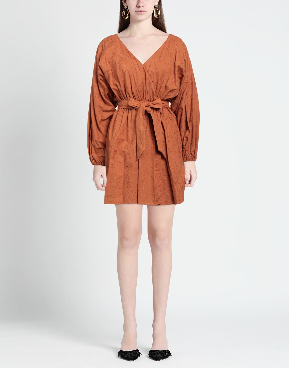Manila Grace Womens Mini dress Camel