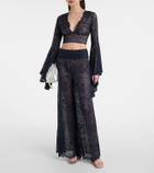 Alexandra Miro Paloma lace wide-leg pants
