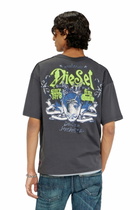 Diesel Cotton T-shirt with flock graphic - T-Shirts - Man -