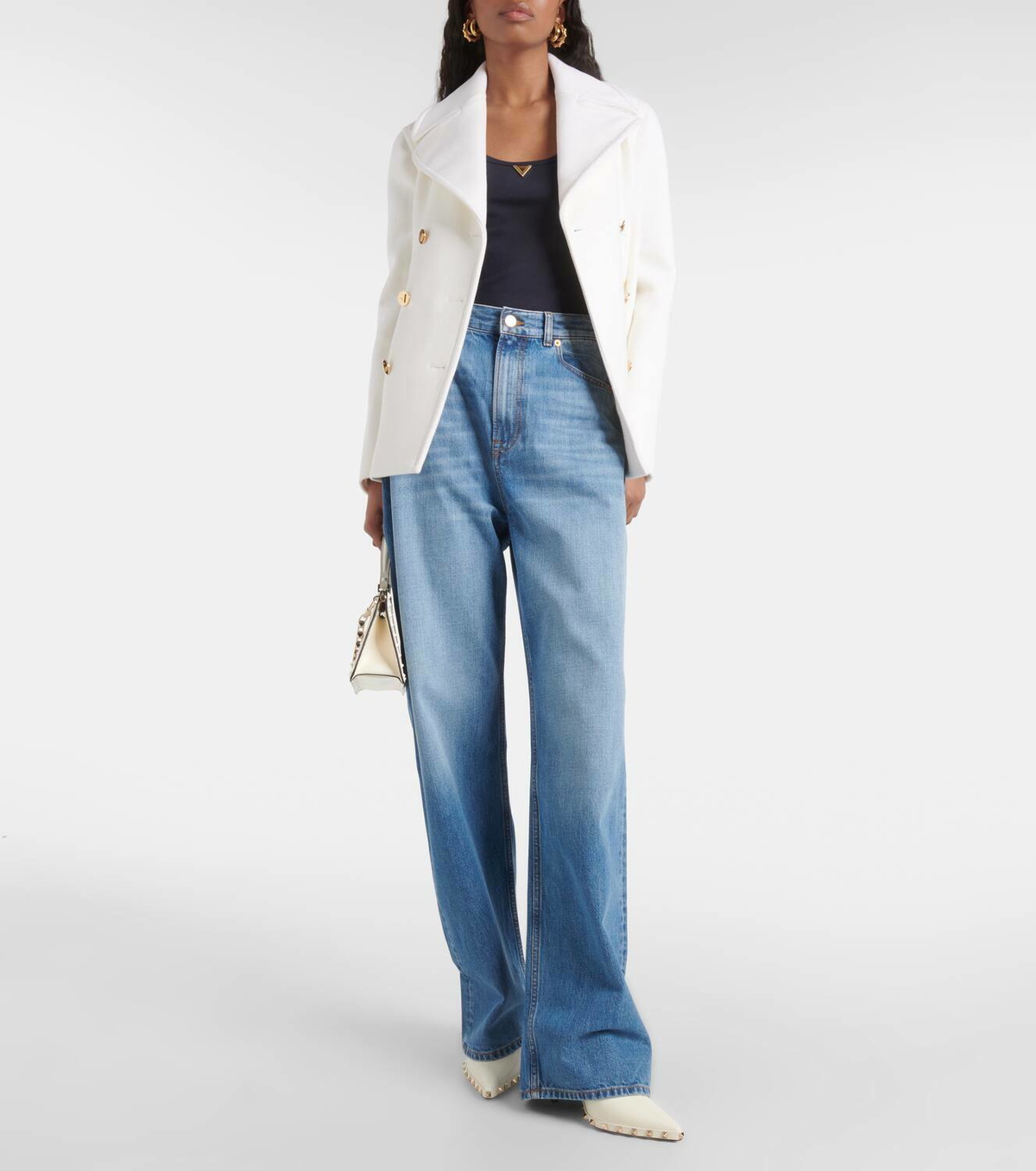 Valentino High-rise wide-leg jeans Valentino