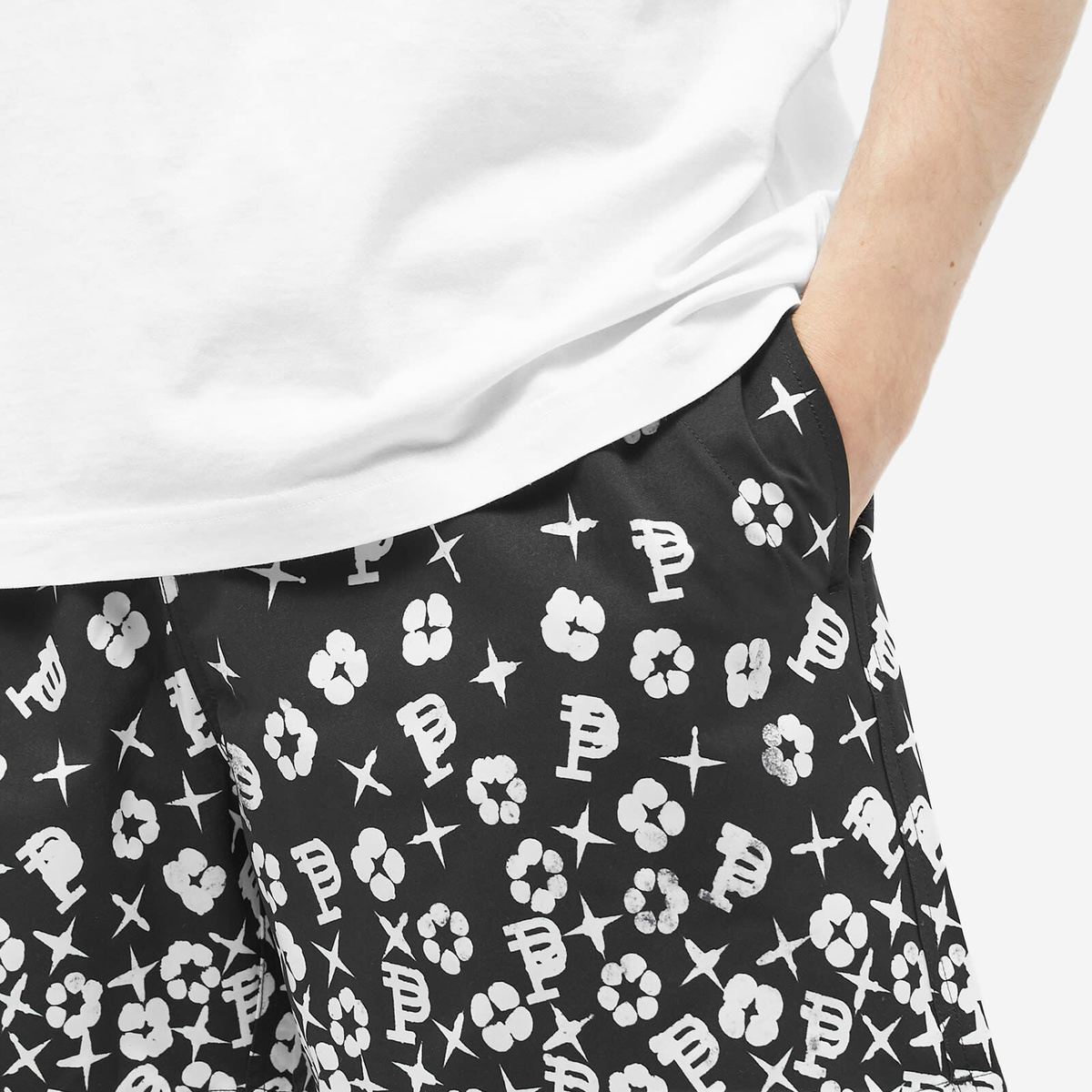 Purple Brand Men's All Round Patterned Short in Black