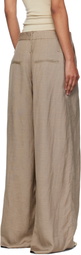 St. Agni Beige Melange Double Loop Trousers