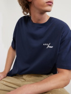 A.P.C. - Fragment Logo-Print Cotton-Jersey T-Shirt - Blue