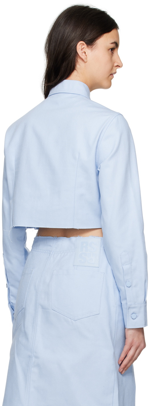Raf Simons Blue Cropped Denim Shirt