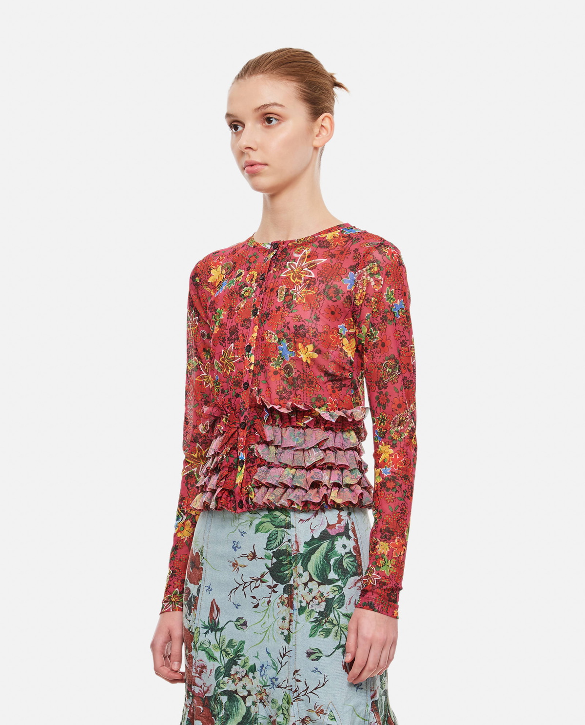 Molly Goddard Candice Mesh Cardigan