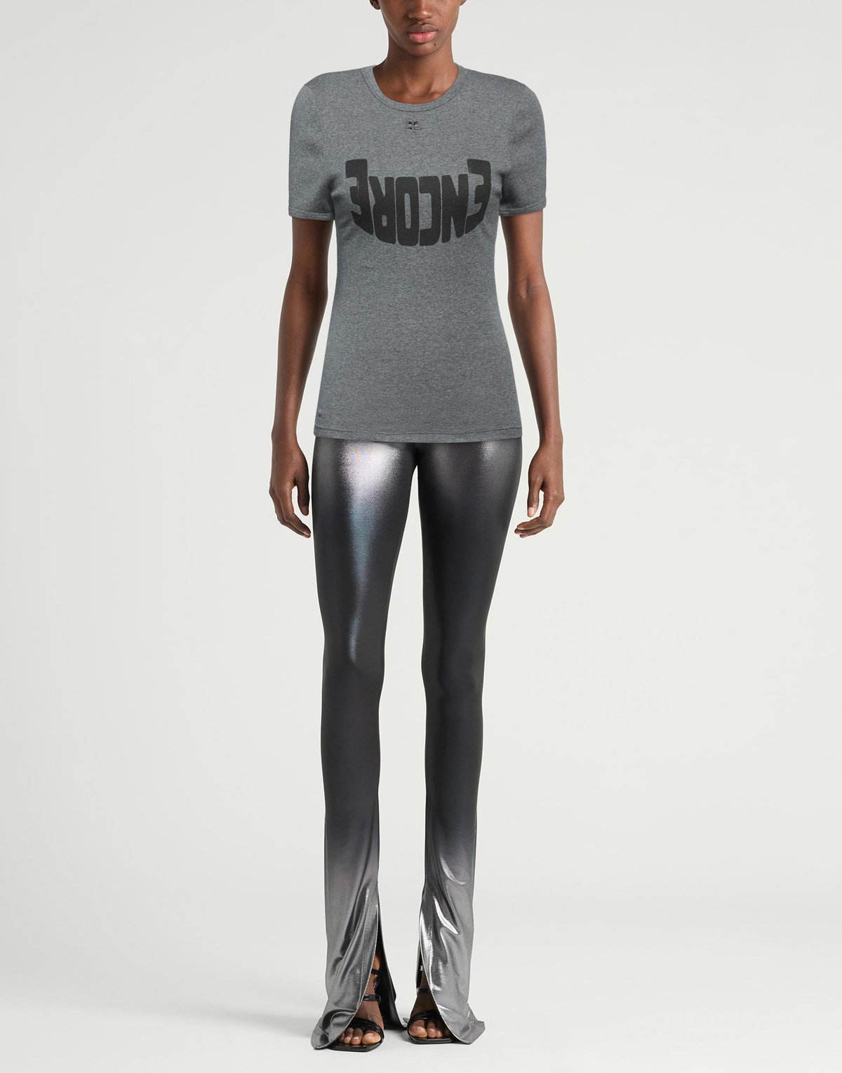 Courrèges Womens T-shirt in Grey