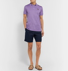 Ralph Lauren Purple Label - Logo-Embroidered Cotton-Piqué Polo Shirt - Purple