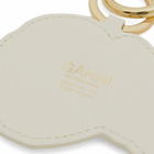 GANNI Women's Dog Keyring in Tobacco Brown 
