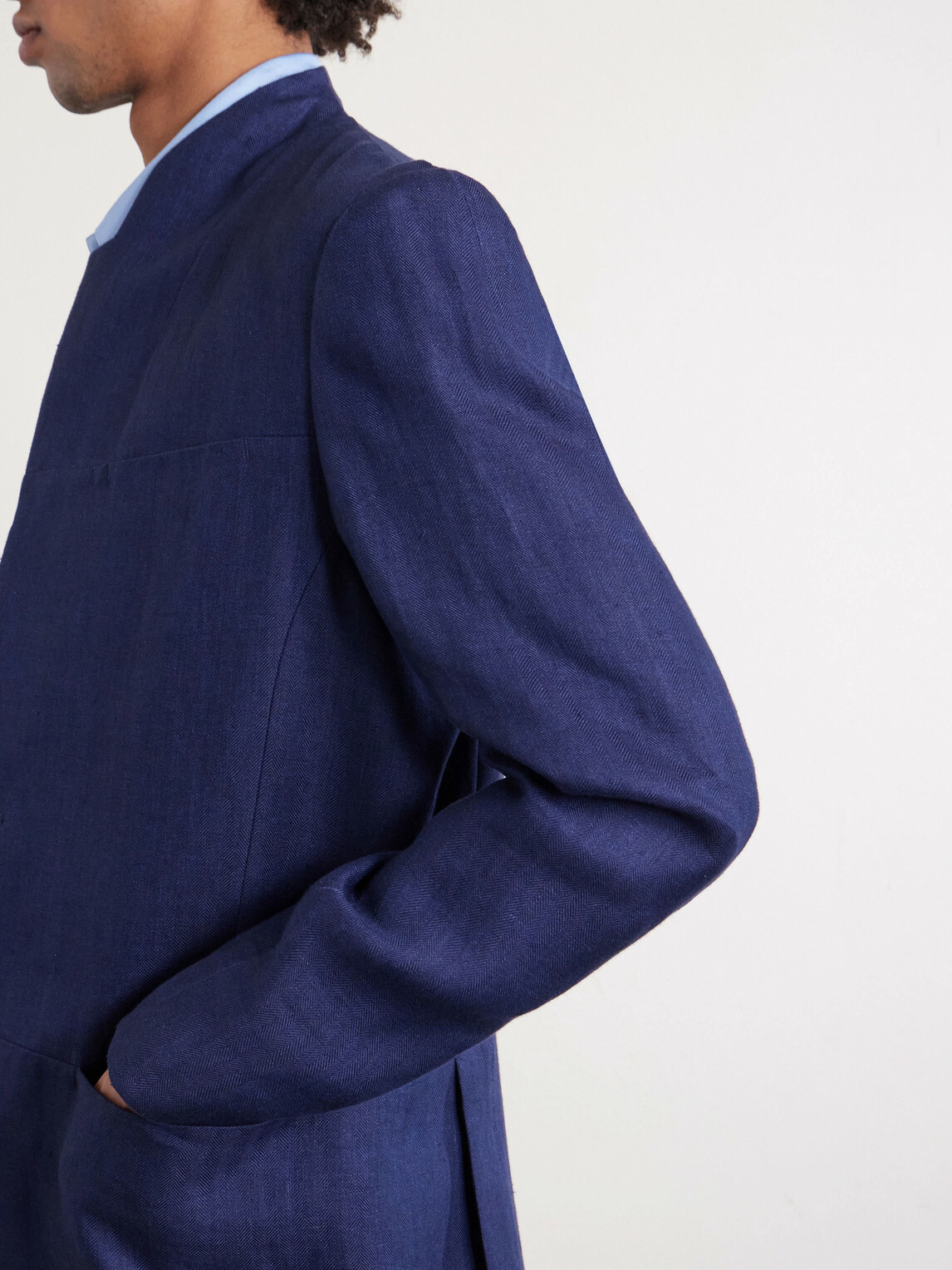 SEASE - Ellen Linen and Cotton-Blend Blazer - Blue