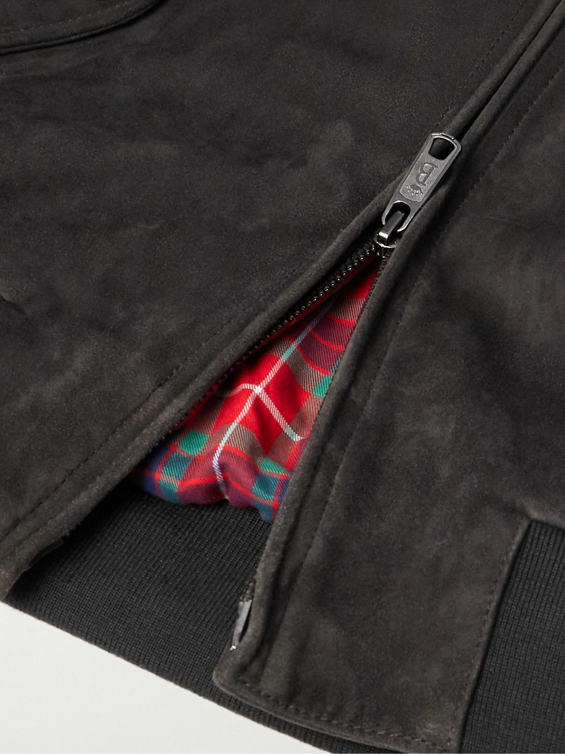 Baracuta - G9 Suede Harrington Jacket - Gray