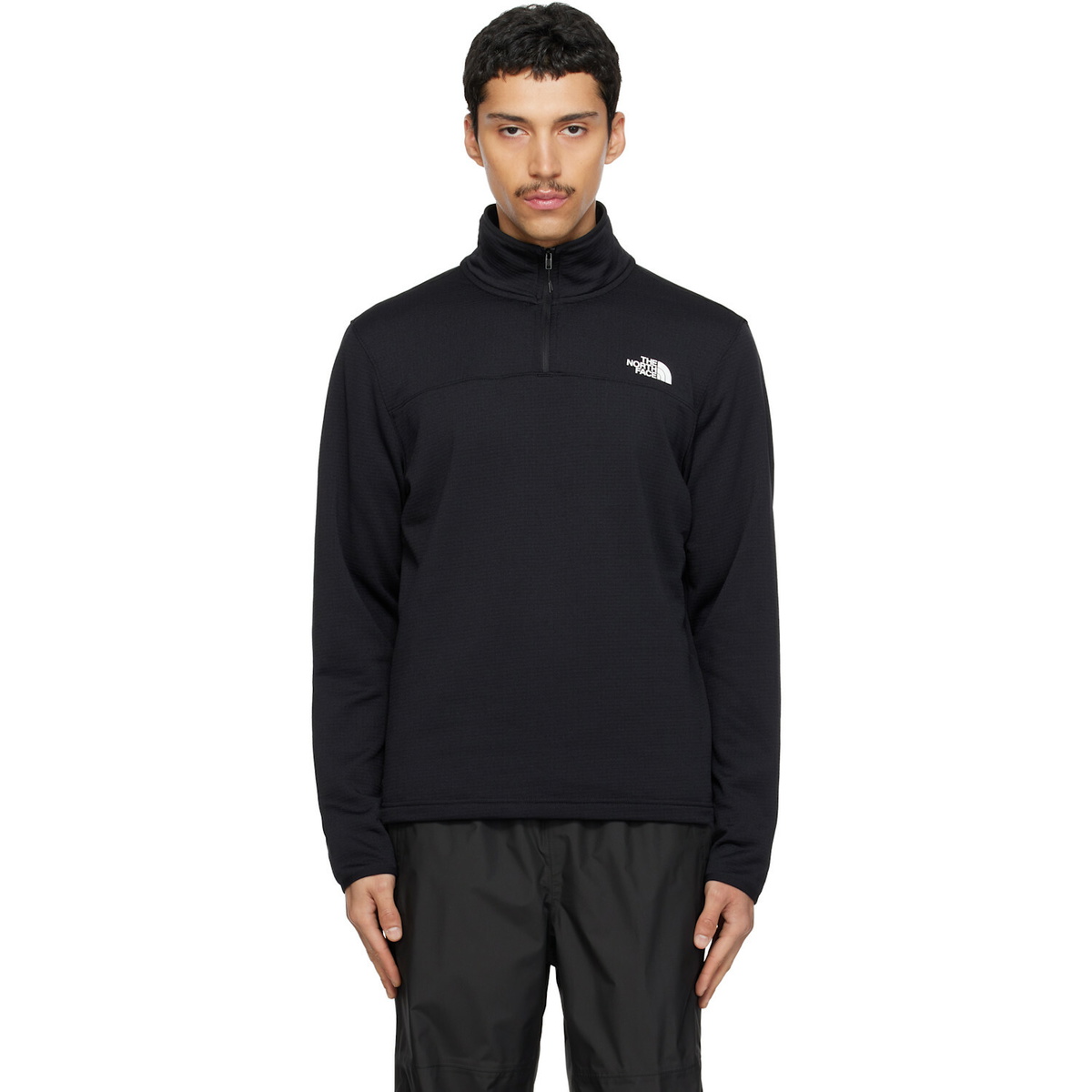 The North Face Black Cedar Trail Grid Fleece Quarter-Zip Sweatshirt