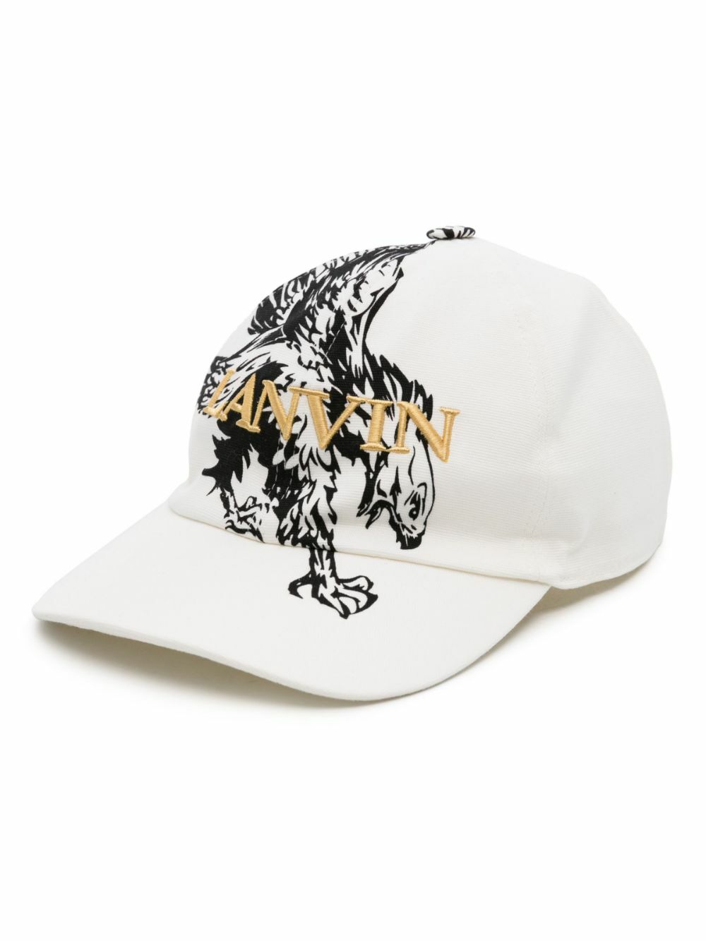 【LANVIN】Patch Logo Zigzag Ball Cap Lanvin All-over Zig-zag Print Baseball Cap In Multicolour