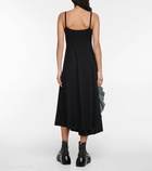 Loewe Ruffle-trimmed wool slip dress