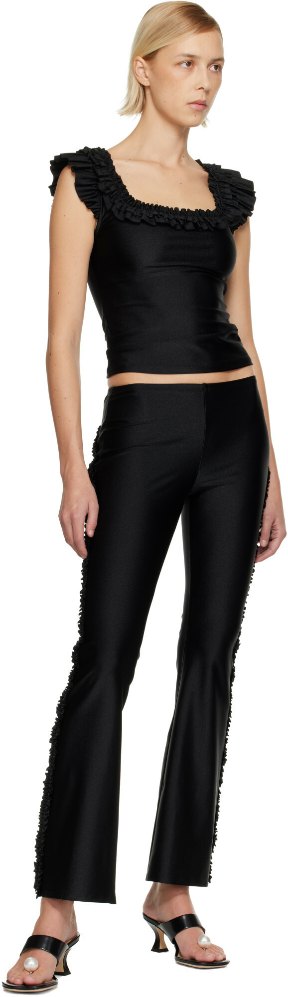 Sandy Liang Black Abbey Lounge Pants