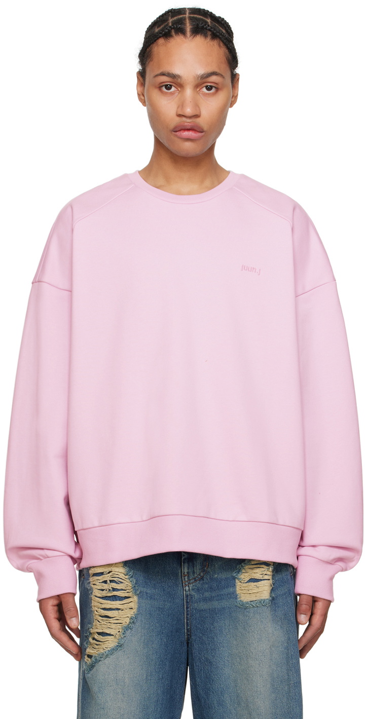 Photo: Juun.J Pink Embroidered Sweatshirt