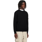 Stone Island Black 5100154 Ribbed Soft Organic Cotton Sweater