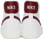 Nike White & Red Blazer Mid '77 Vintage Sneakers