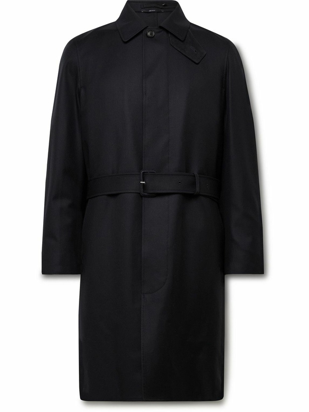 Photo: Dunhill - Belted Super 180s Wool Coat - Blue