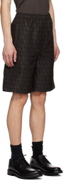 Valentino Brown Printed Shorts