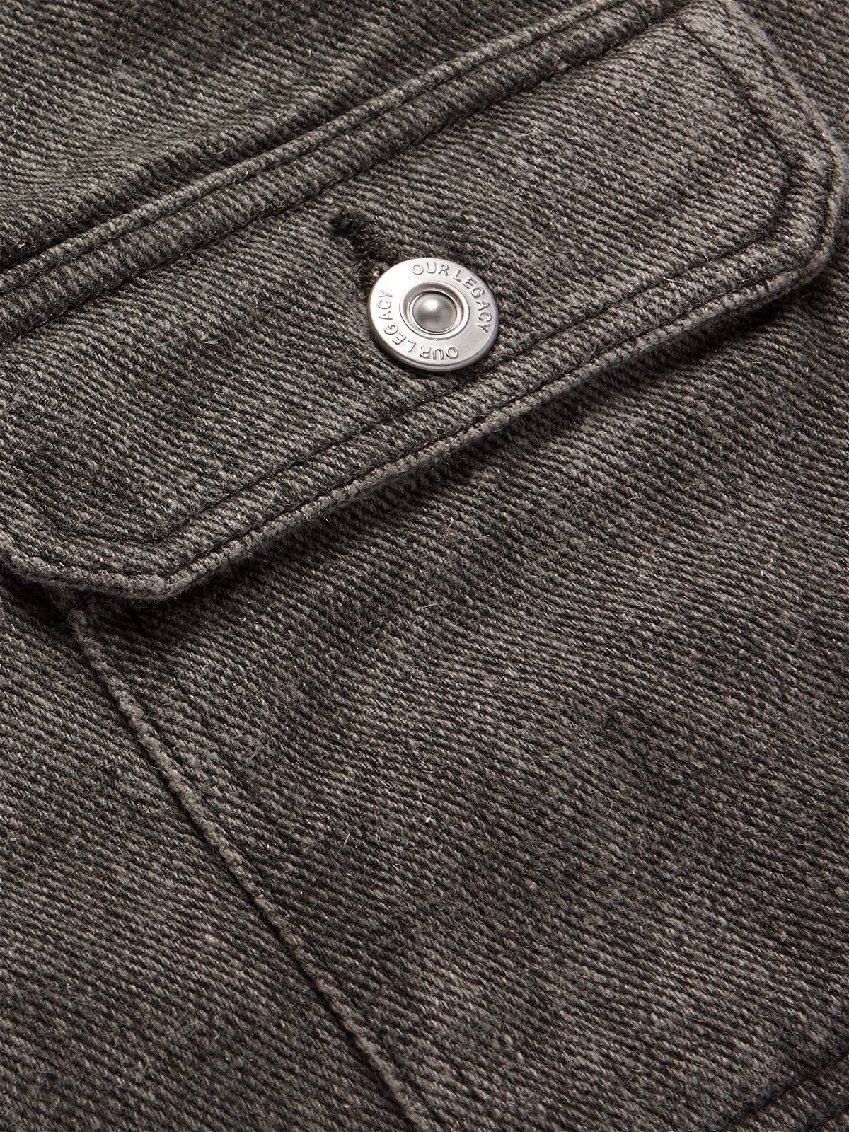 OUR LEGACY - Washed Linen-Denim Trucker Jacket - Gray Our Legacy