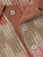 PIACENZA 1733 - Jacquard-Knit Linen and Cotton-Blend Polo Shirt - Pink