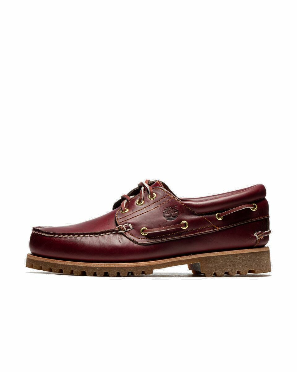 Photo: Timberland Authentics 3 Eye Classic Lug Red - Mens - Casual Shoes
