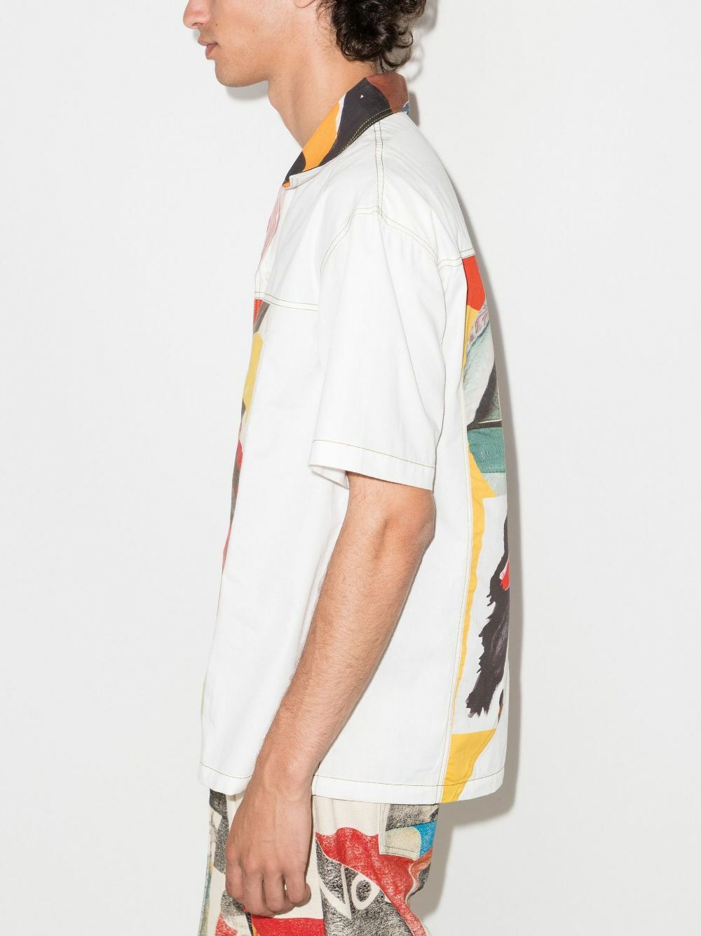 Bethany Williams White Graphic Flag Shirt